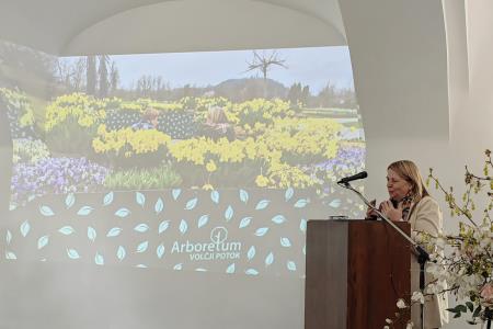 Melita Miš Strgar Arboretum Volčji Potok Novinarska konferenca Foto Mateja Račevski-1